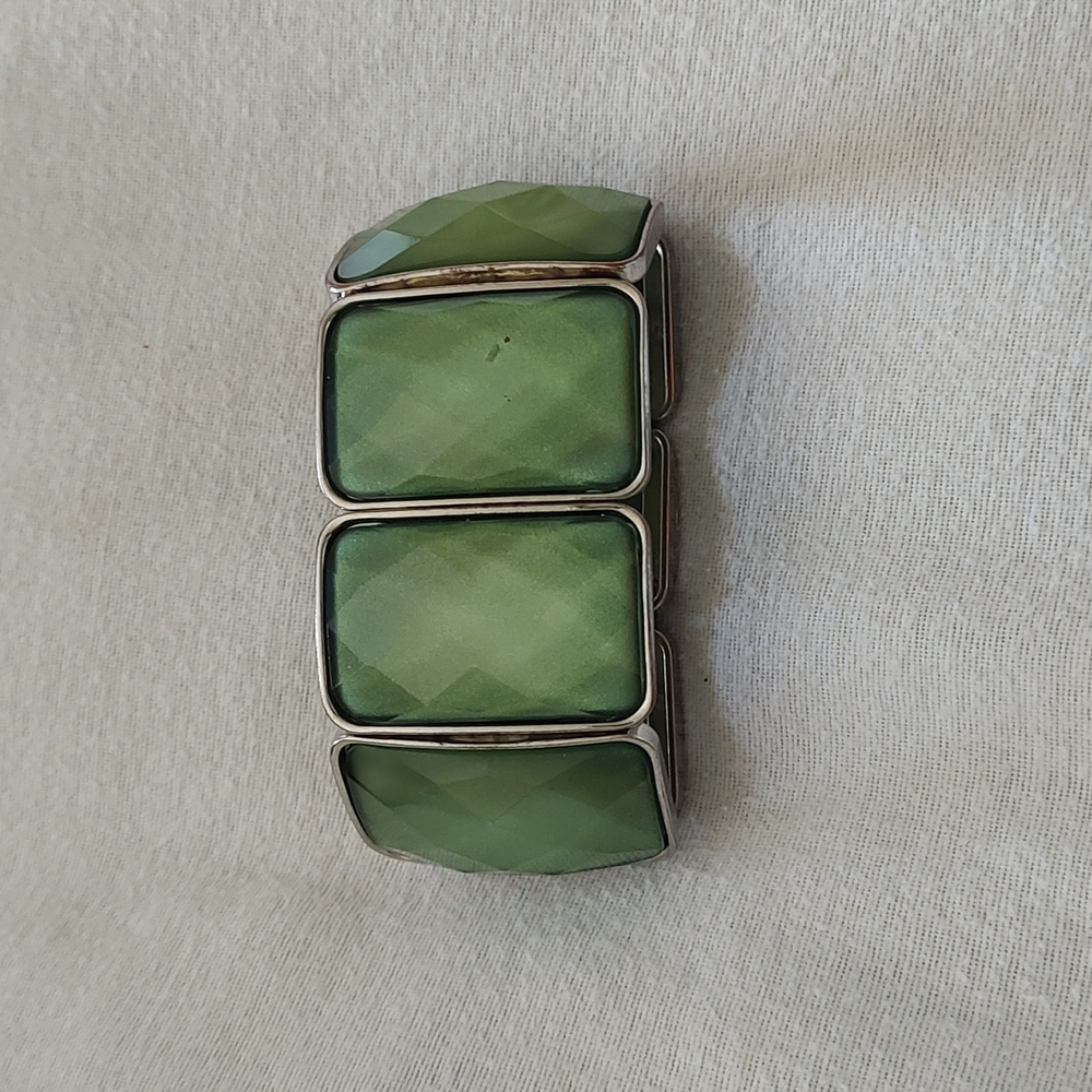 Green silver bracelets